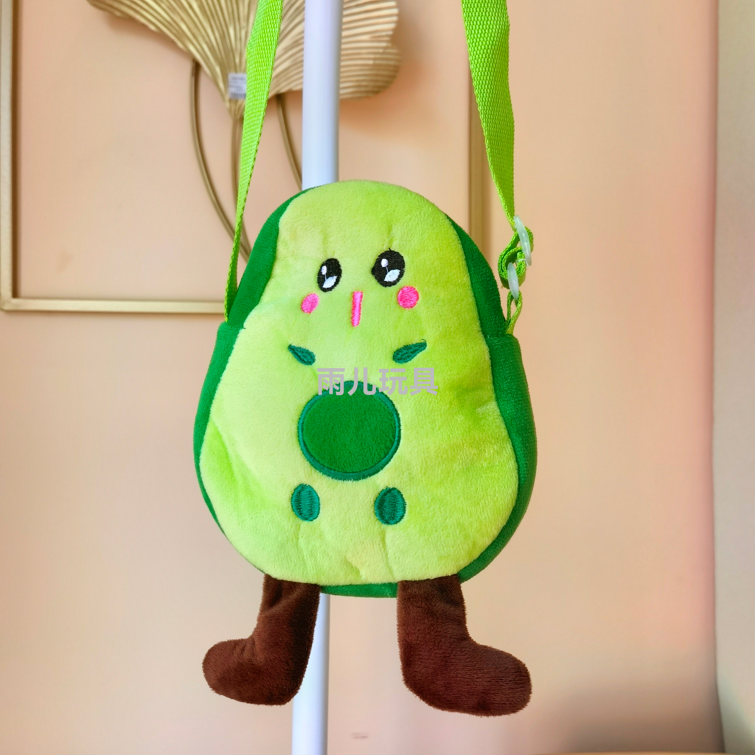 Plush toy bag, children's crossbody bag, avocado crossbody bag, cartoon embroidery bag, avocado crossbody bag, children's bag Item Picture