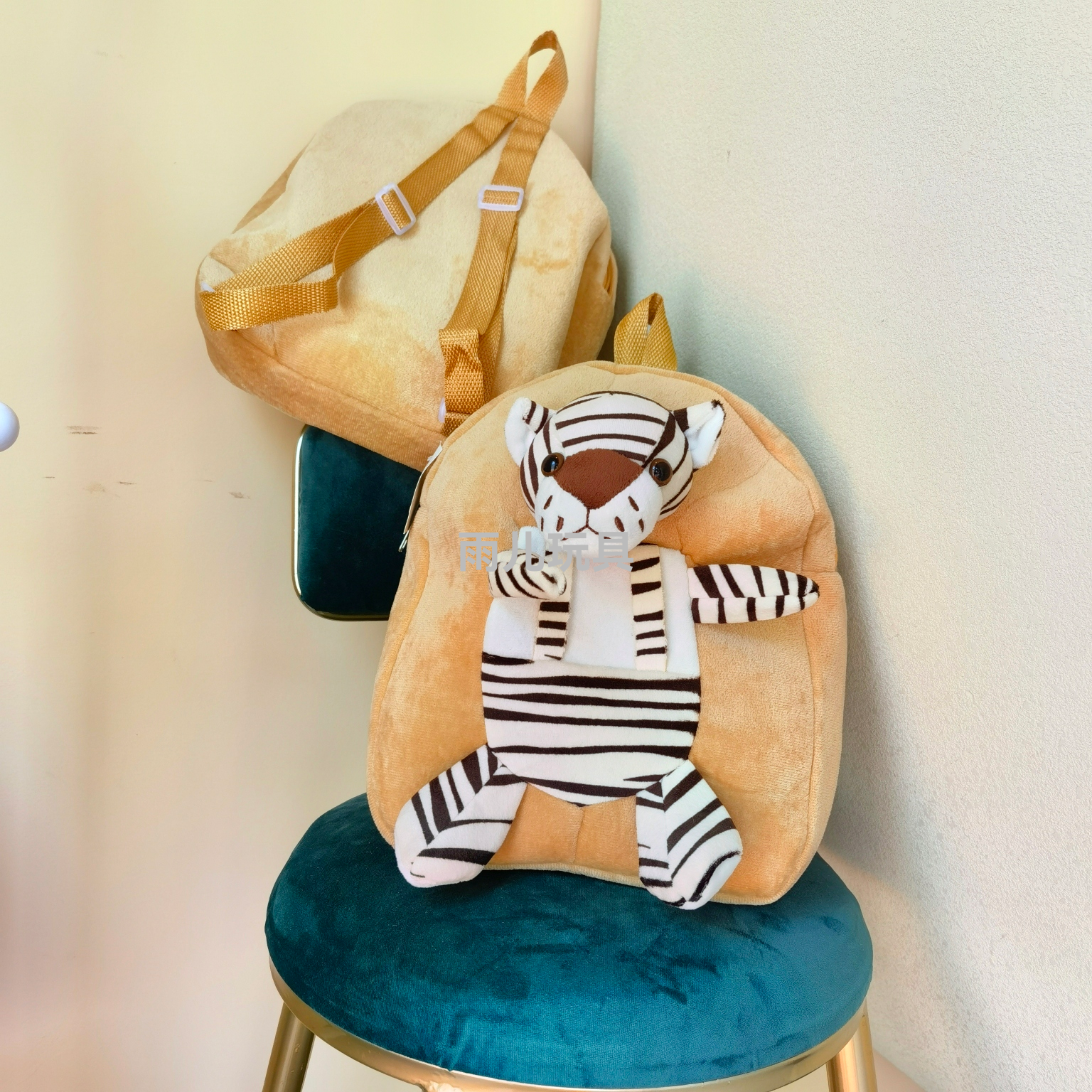 Plush toy bags, children's schoolbags, tiger schoolbags, lion, tiger, deer children's schoolbags, backpacks, open backpacks Specification image