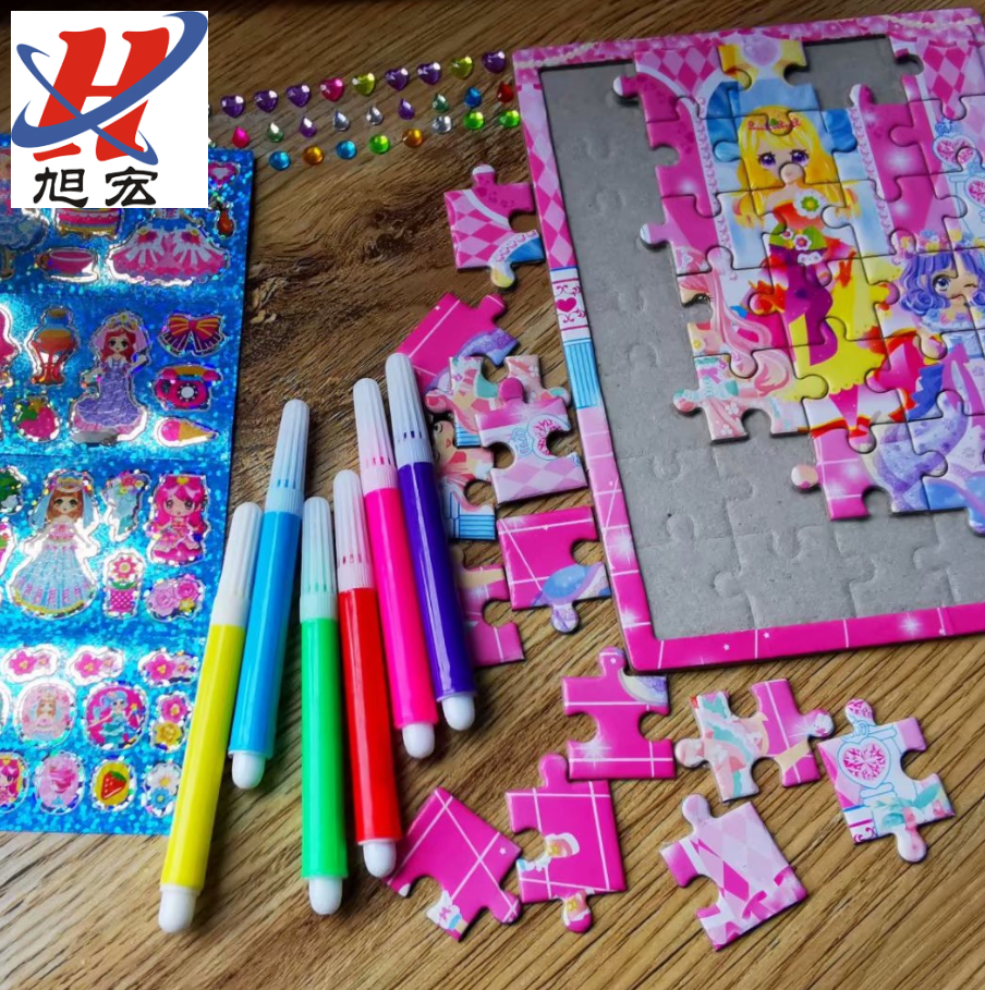 贴画贴纸套装盒装贴画DIY贴新款益智玩具 地摊货ET-PTH印章彩