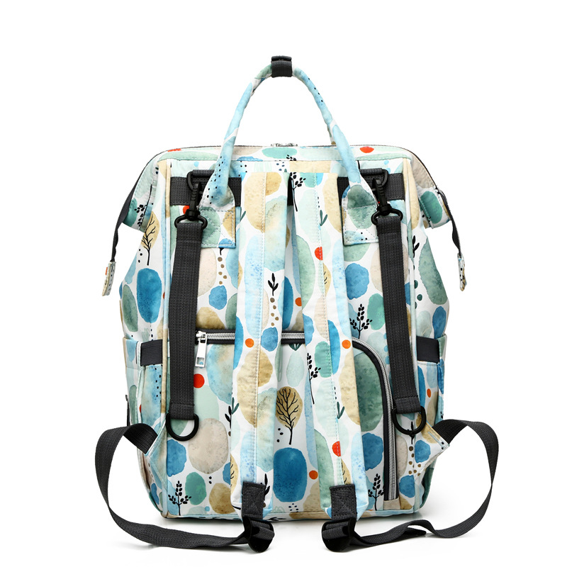 Wholesale of new mom bags, large-capacity waterproof double-shoulder baby bags with baby bottles and diapers, ultra-light mom baby bags Specification image