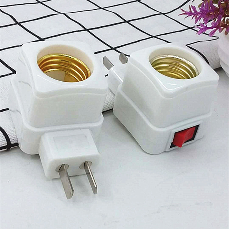 Manufacturer's switch lamp head, screw socket, plug-in night light with switch, adapter lamp head wholesale, 2 yuan Specification image