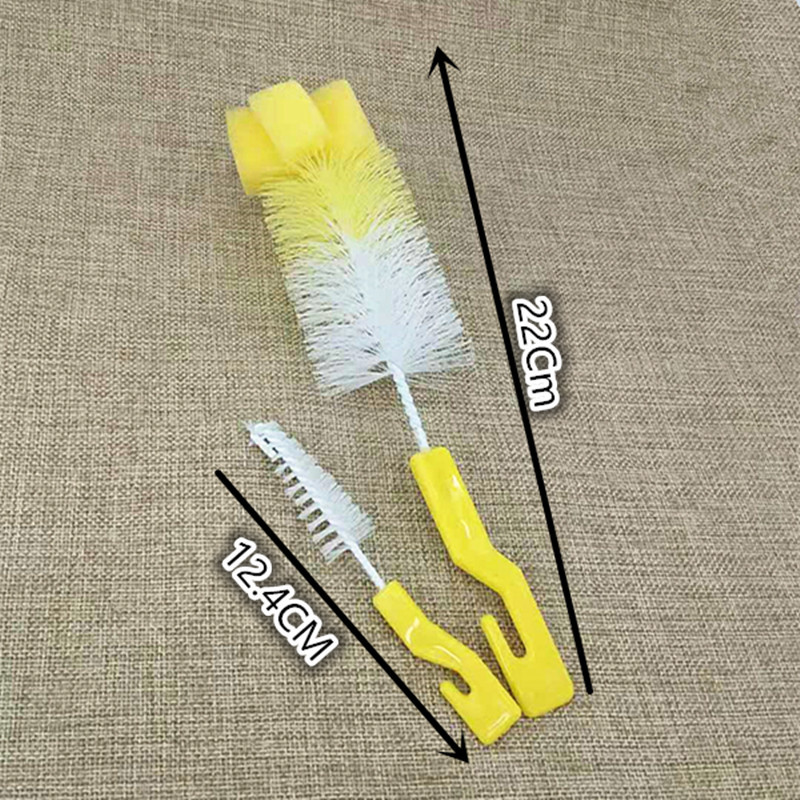 Small bottle brush, baby pacifier brush, nylon glass bottle brush two-piece set details Picture