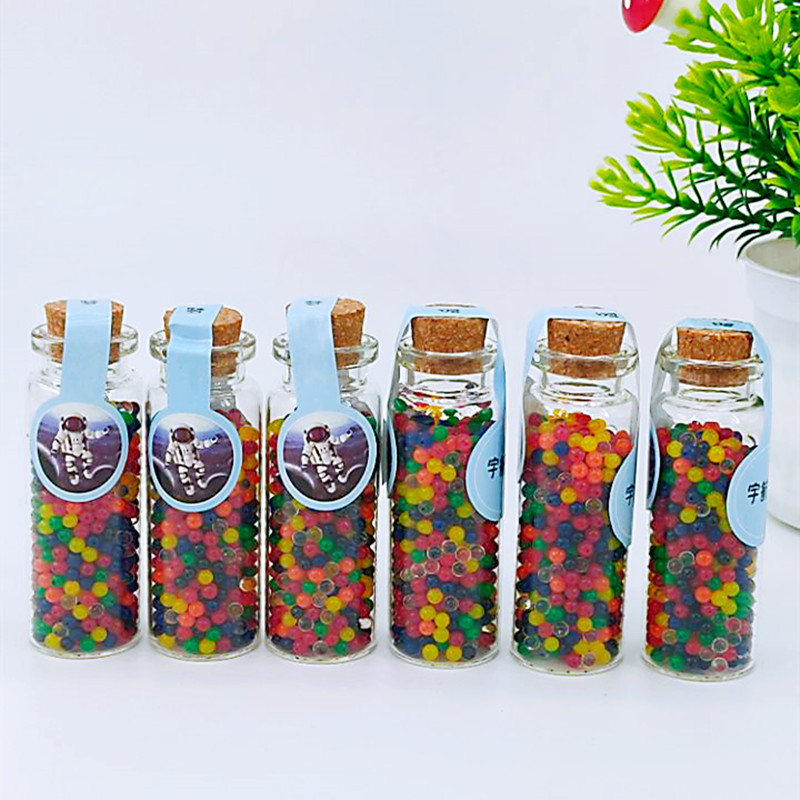 Factory direct supply of 6 packs of Ocean Baby bubble large beads in upgraded glass bottles, wholesale of colored crystal beads at 2 yuan details Picture