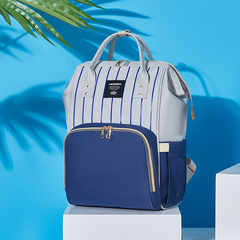 新款妈咪包工厂定制双肩母婴包大容量多功能防水奶瓶产妇护理背包