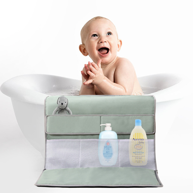 The new baby bathtub bath mat, baby bath net frame, anti-slip bath mat can be used for both sitting and lying details Picture