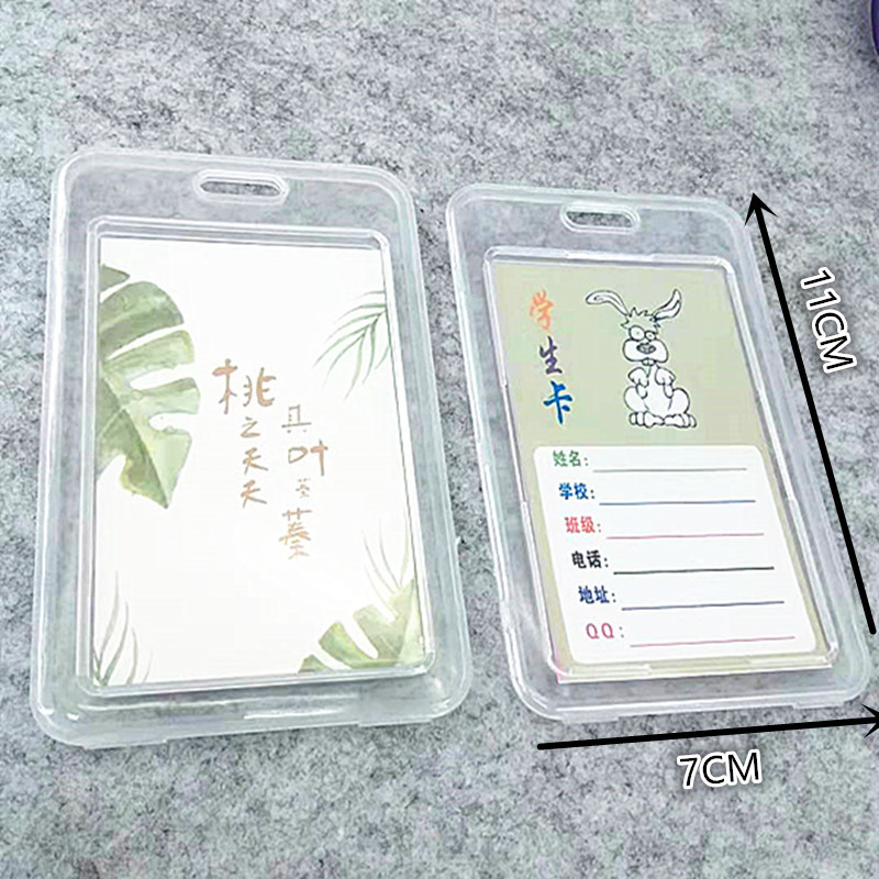Hot-selling plastic waterproof transparent card sleeves for students with lanyards, wholesale two-yuan store supply Application Scenario