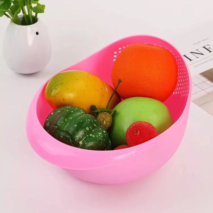 Multi-purpose rice blue fruit basket drying water blue plastic washing rice blue wholesale