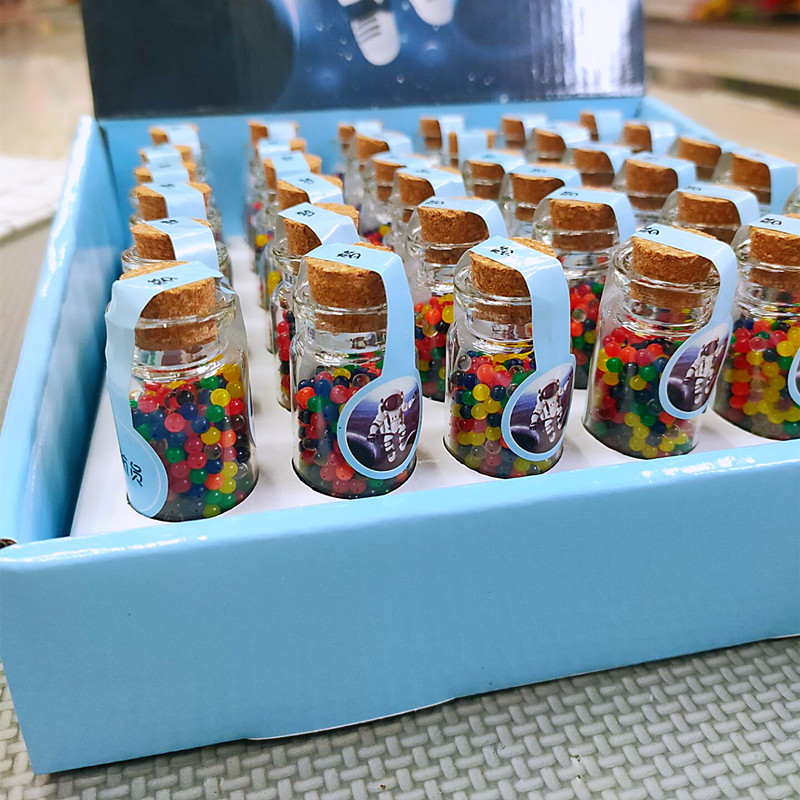Factory direct supply of 6 packs of Ocean Baby bubble large beads in upgraded glass bottles, wholesale of colored crystal beads at 2 yuan Specification drawing