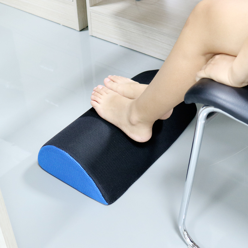 Amazon Special-shaped cut semi-heart-shaped office rest foot mat sponge footrest foot mat massage foot pedal OEM Specification image