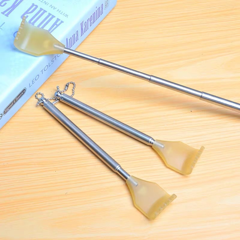 Wholesale of the new four-section stainless steel telescopic itch-grabbing device for the elderly details Picture