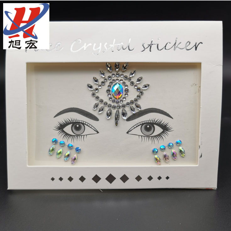 In-stock acrylic face stickers, eco-friendly resin face stickers, crystal diamond forehead stickers, water diamond face stickers Application Scenario