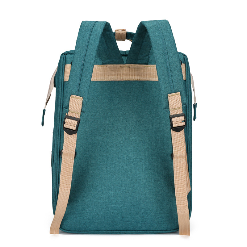 Best-selling Mommy bag, folding crib, basic version, sunshade, rechargeable double-shoulder mommy backpack bed, waterproof urine pad Specification image