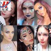Brow sticker rhinestone face sticker acrylic face sticker sticker Environmental resin sticker sticker crystal diamond in stock