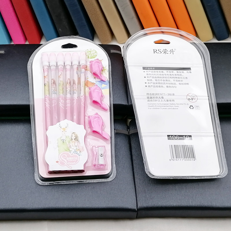C1643 6PC pencil set, dedicated for exam card filling, 2-inch pencil for kindergarten sketching, drawing and painting, 2-yuan store Application Scenario
