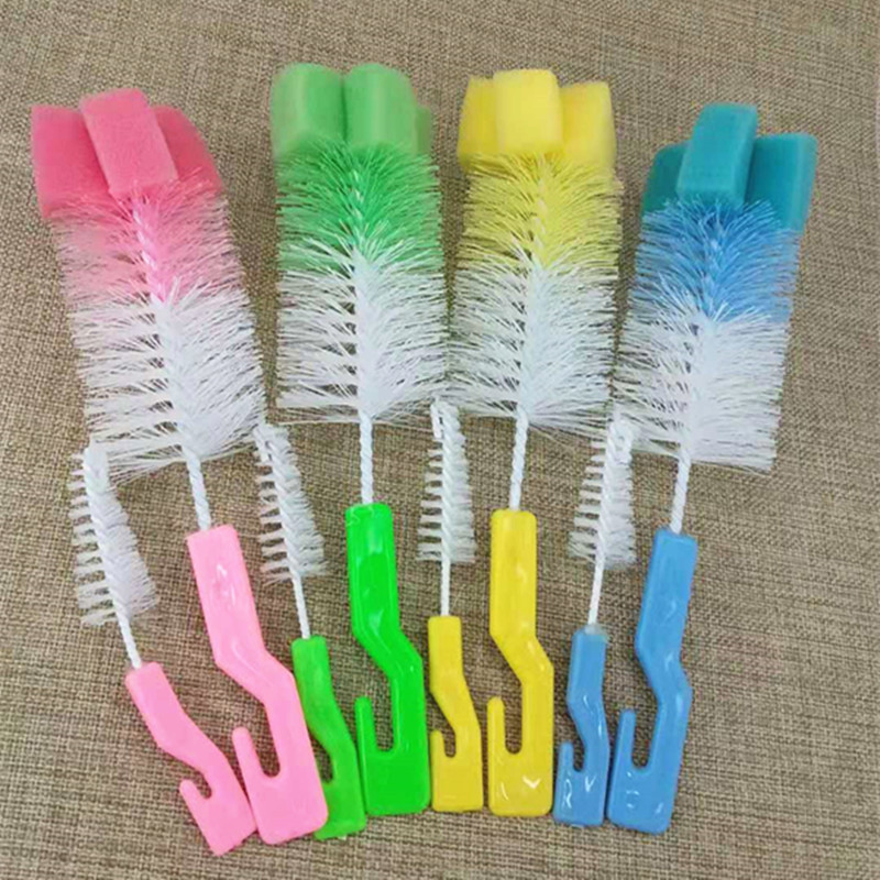 Small bottle brush, baby pacifier brush, nylon glass bottle brush two-piece set Specification drawing
