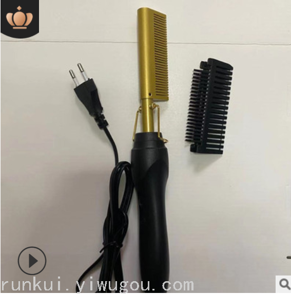 Hair straightener, hair straightener, hair comb, dry and wet electric comb, electric copper comb, for home use, are supplied directly by new cross-border manufacturers details Picture