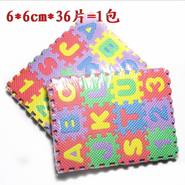 Factory direct supply of 6*6 letter puzzle toys, wholesale of children's puzzle toys, foam puzzle floor MATS details Picture