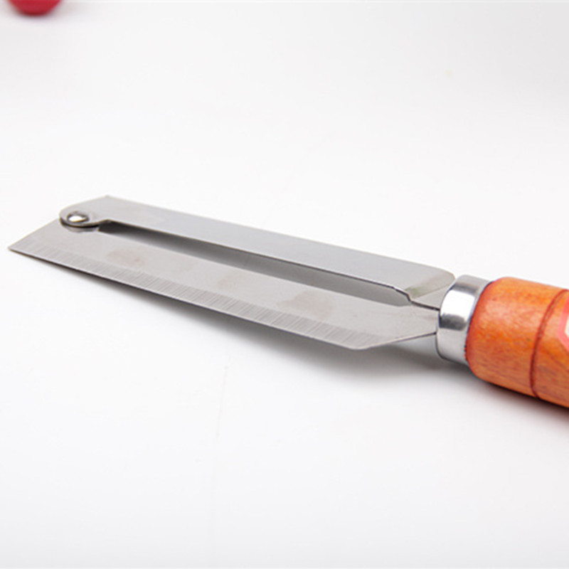 Small stainless steel peeler, 19.5 cm sugarcane knife, fruit and vegetable peeler, woodblock pineapple knife, melon grater Item Picture