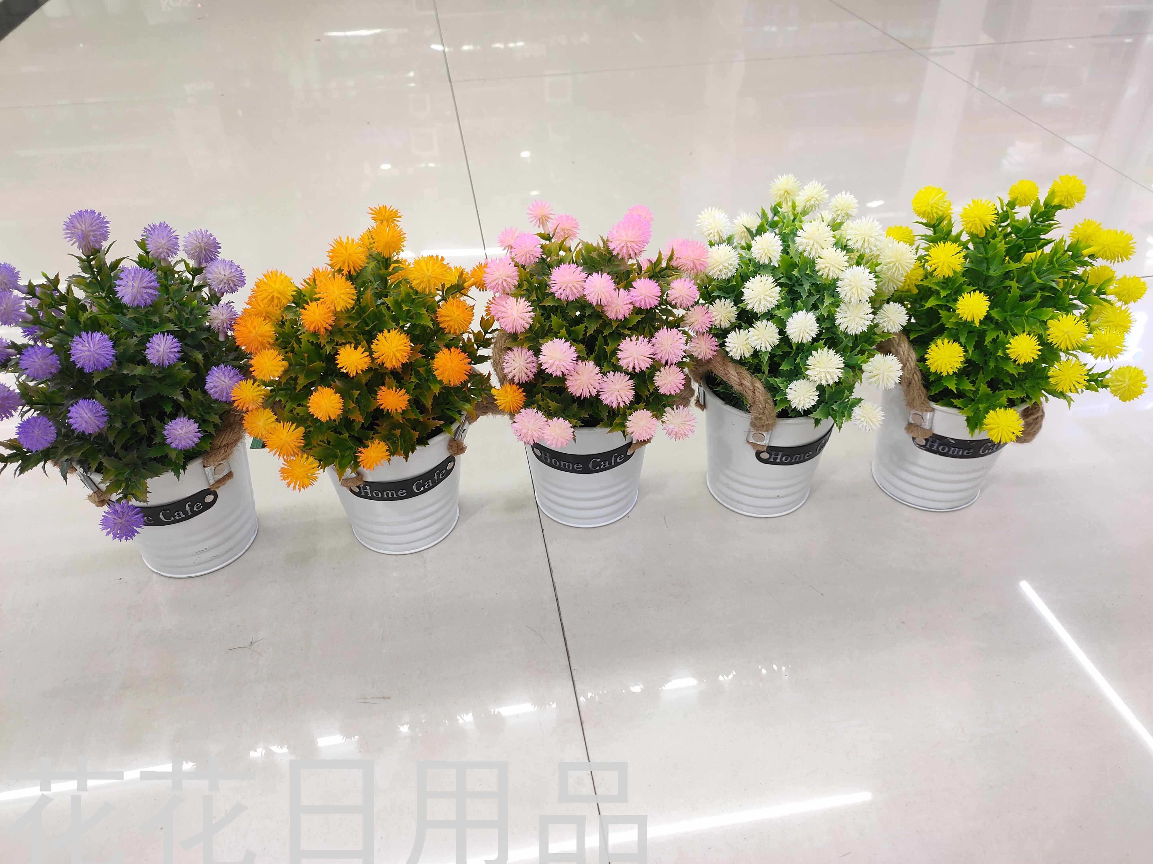 New tin bucket small thorn ball simulation flower simulation fruit simulation plant bonsai home decorations