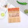 7.0*24 pointed natural and environmentally friendly flower-patterned chopsticks, anti-slip chopsticks, eight pairs of bamboo chopsticks, two-yuan supply Item Picture