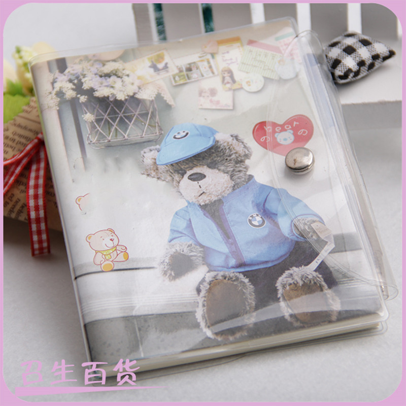 Wholesale of 88104 transparent rubber-covered notebooks with pen, buckle and pattern, available at one-yuan and two-yuan stores