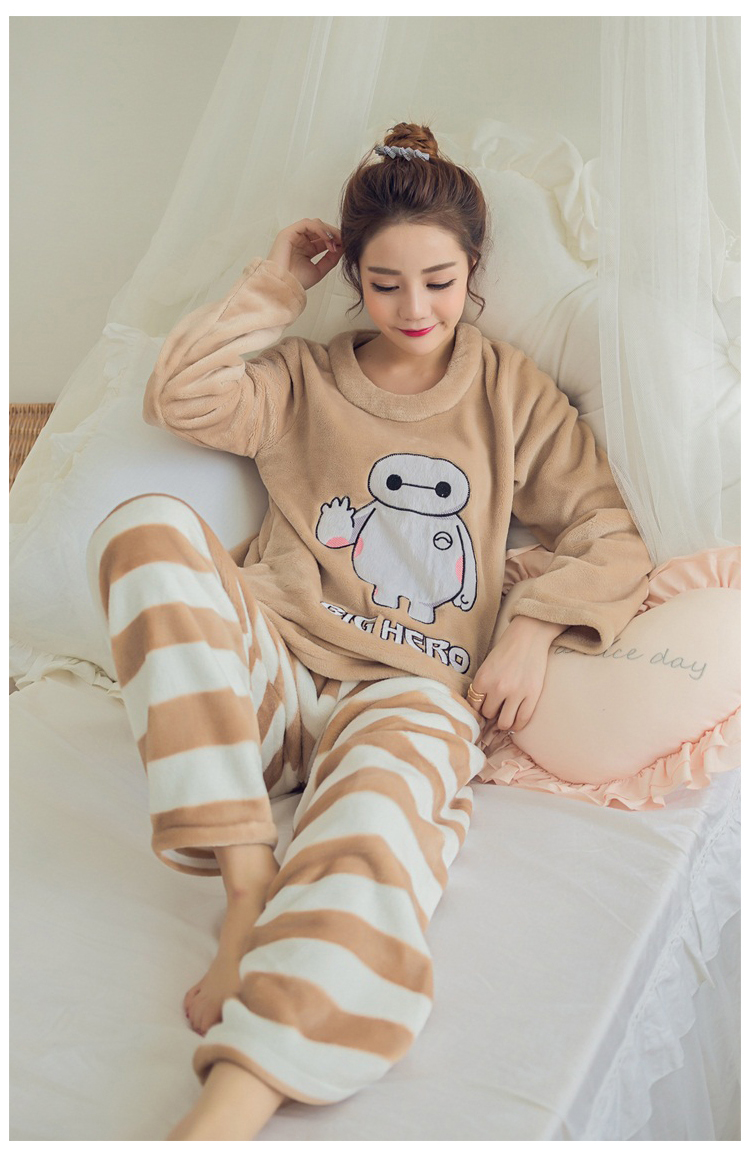 Nightgown Women's Winter extra thick and long flannel nightgown Coral velvet men's nightgown Autumn winter nightgown Couple bathrobe