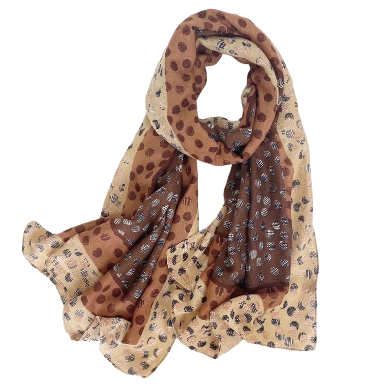 New long cotton and linen scarf for women with simple print, a bestseller for export, spring and autumn warm silk in stock Specification image