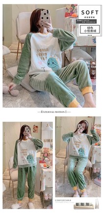 Nightgown Women's Winter extra thick and long flannel nightgown Coral velvet men's nightgown Autumn winter nightgown Couple bathrobe