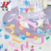 Ribbon stickers cartoon bag stickers ins girl heart hand account material paste student notebook diy decorative stickers