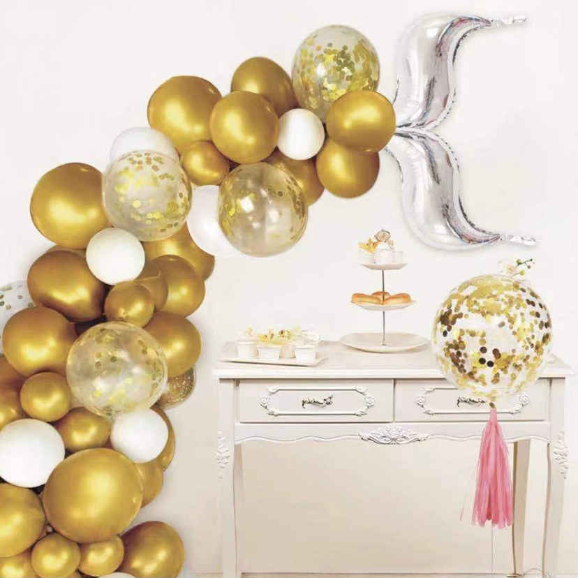 Small-scale wholesale of cross-border balloon chain sets, irregular latex balloon combination sets, birthday, wedding room and party decorations details Picture