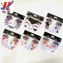 Manufacturers direct face stickers skin stickers spring onion face stickers face stickers Halloween costume party scars
