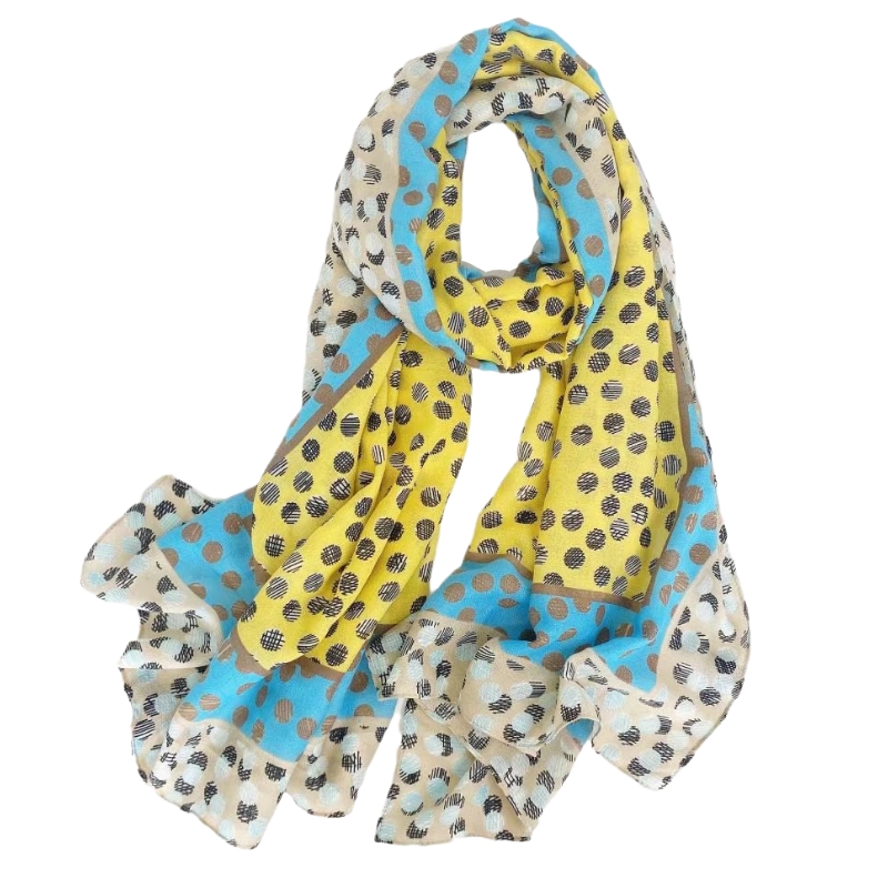 New long cotton and linen scarf for women with simple print, a bestseller for export, spring and autumn warm silk in stock Item Picture