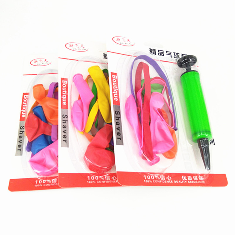 Wholesale of card-mounted balloons, air cylinders, magic balloons, and air pumps at one-yuan and two-yuan stores Item Picture