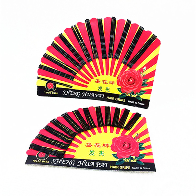 Large and medium-sized fan-shaped straight clips, steel wire hair clips, black clips, famous flower hair clips, lotus flower hair clips, headwear in pairs Application Scenario