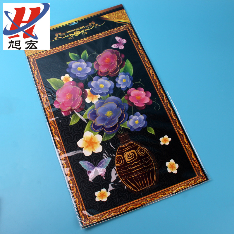 Layer flower pot photo frame paste manual laser wall paste mural living room bedroom dressing product 3D layer paste