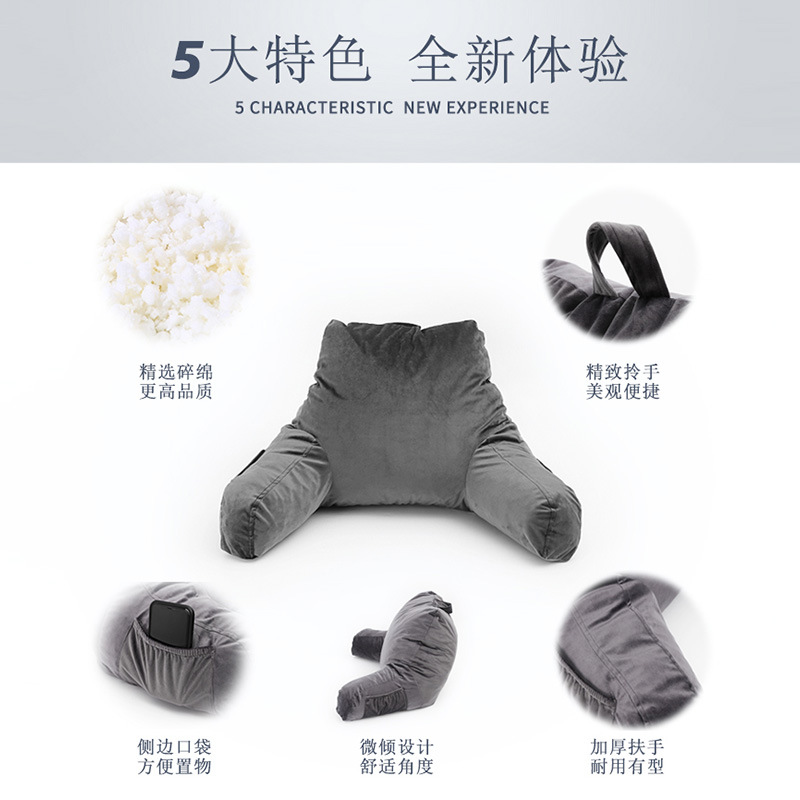 Broken memory foam cushion, pregnant woman's lumbar support pillow, lazy multi-functional seat, lumbar support and reading pillow details Picture