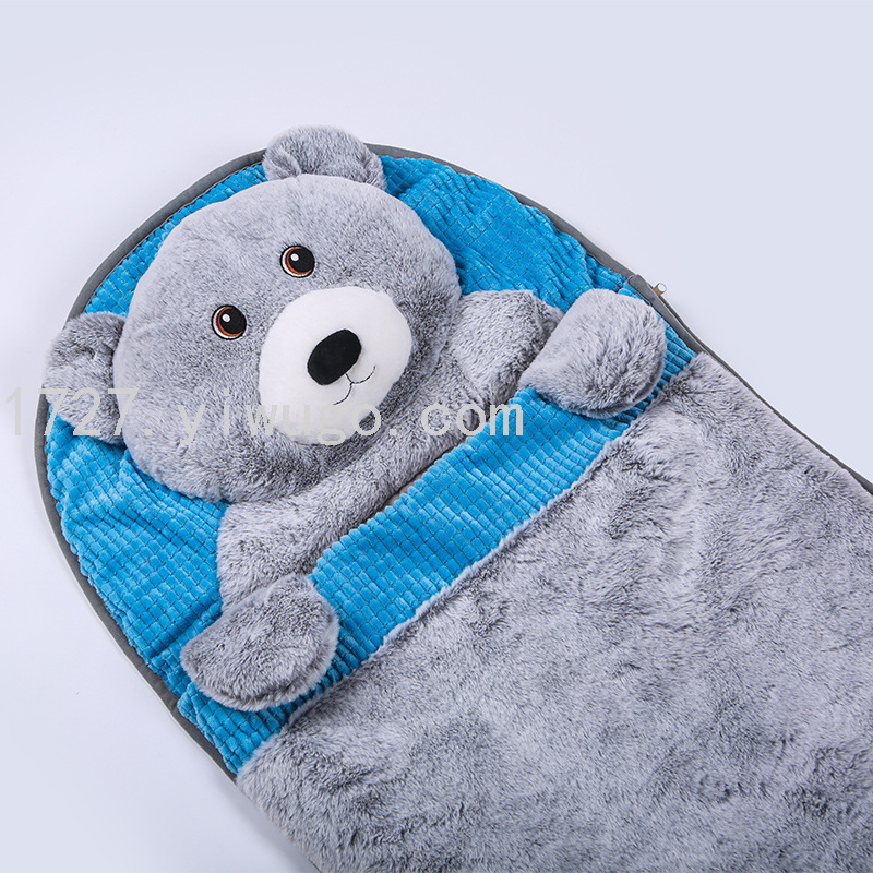 定制新款跨境儿童睡袋北极熊卡通儿童保暖立体睡袋加厚防踢被厂家详情图3