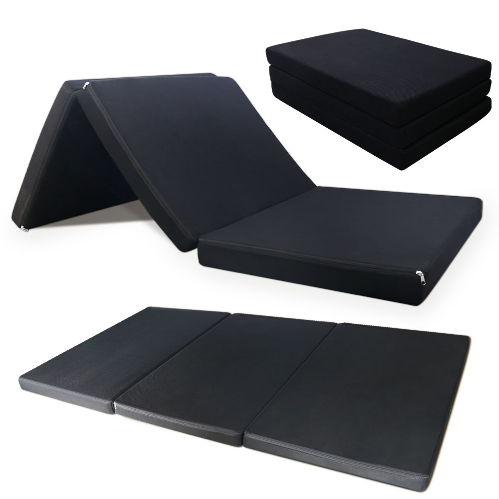 Cross-mirror high-elasticity sponge three-layer folding student mattress, dormitory single tatami mattress Specification drawing