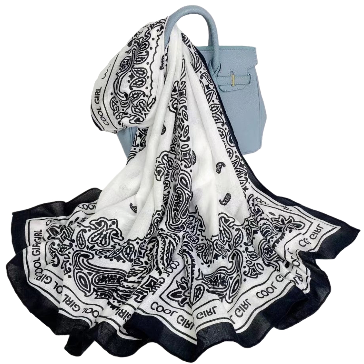 The new cotton and linen scarf with fashionable cashew flower print is a bestseller in live streaming for spring, autumn and winter warmth details Picture