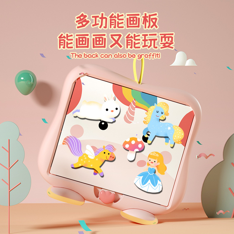 The new cross-border multi-functional magnetic writing board is a standing toy for infants and toddlers and a doodle board for boys and girls Application Scenario