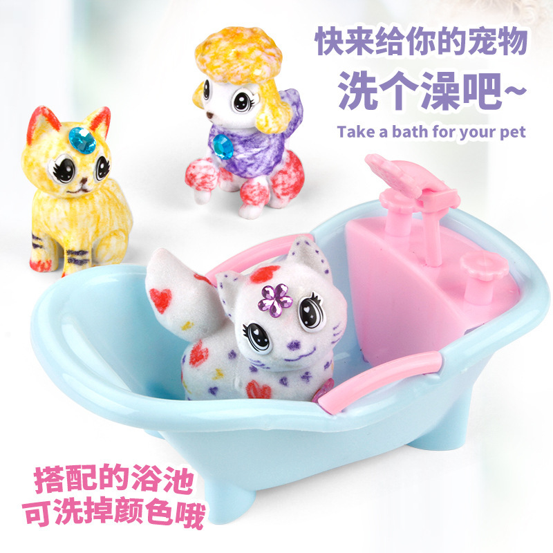 Crayolar Scribbl doodle pet washable brush painting Animal educational toy Children's drawing doll full figure