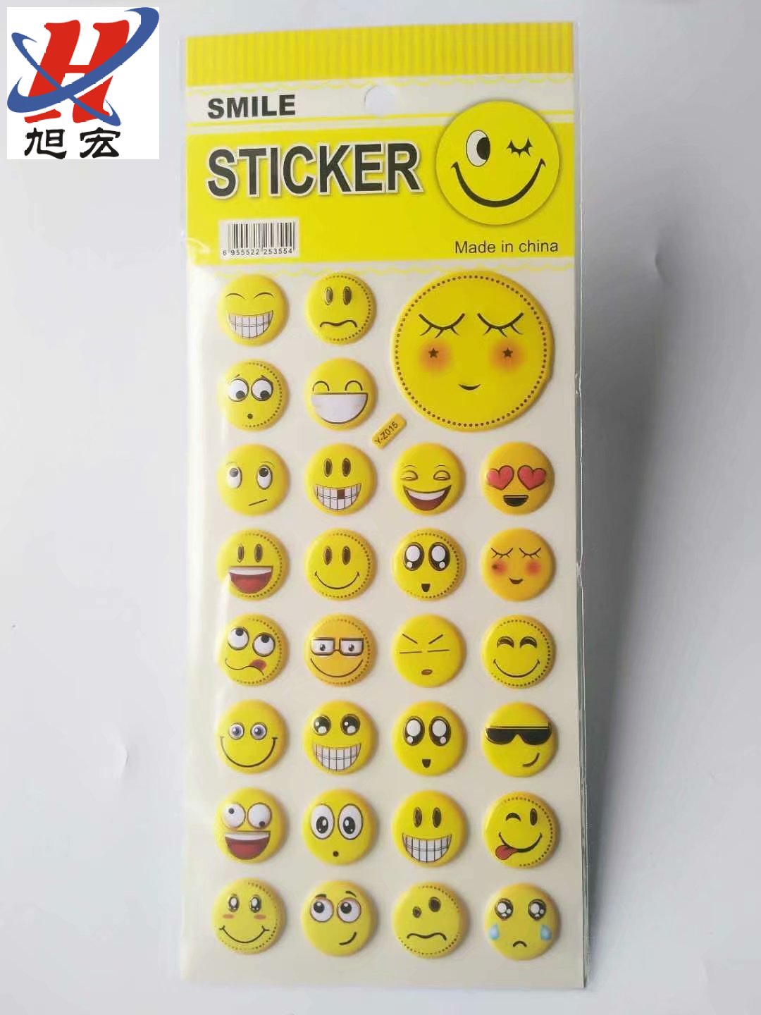 Y-Z Novel Gold-embossed smiley Face bubble sticker Expression Smiley face Self-adhesive reward Kindergarten Sticker