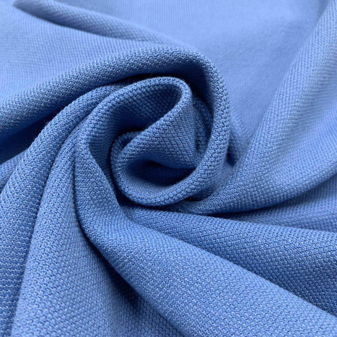 The manufacturer supplies T/R spandex ground mesh fabric polyester-viscose PK ground mesh fabric POLO shirt fabric