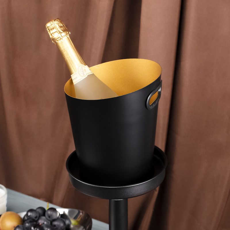 European Thickened Stainless Steel Ice Bucket Rack Bar Ktv Champagne Bucket Rack Vertical Ice Bucket Rack Large Home Wine Rack Application Scenario