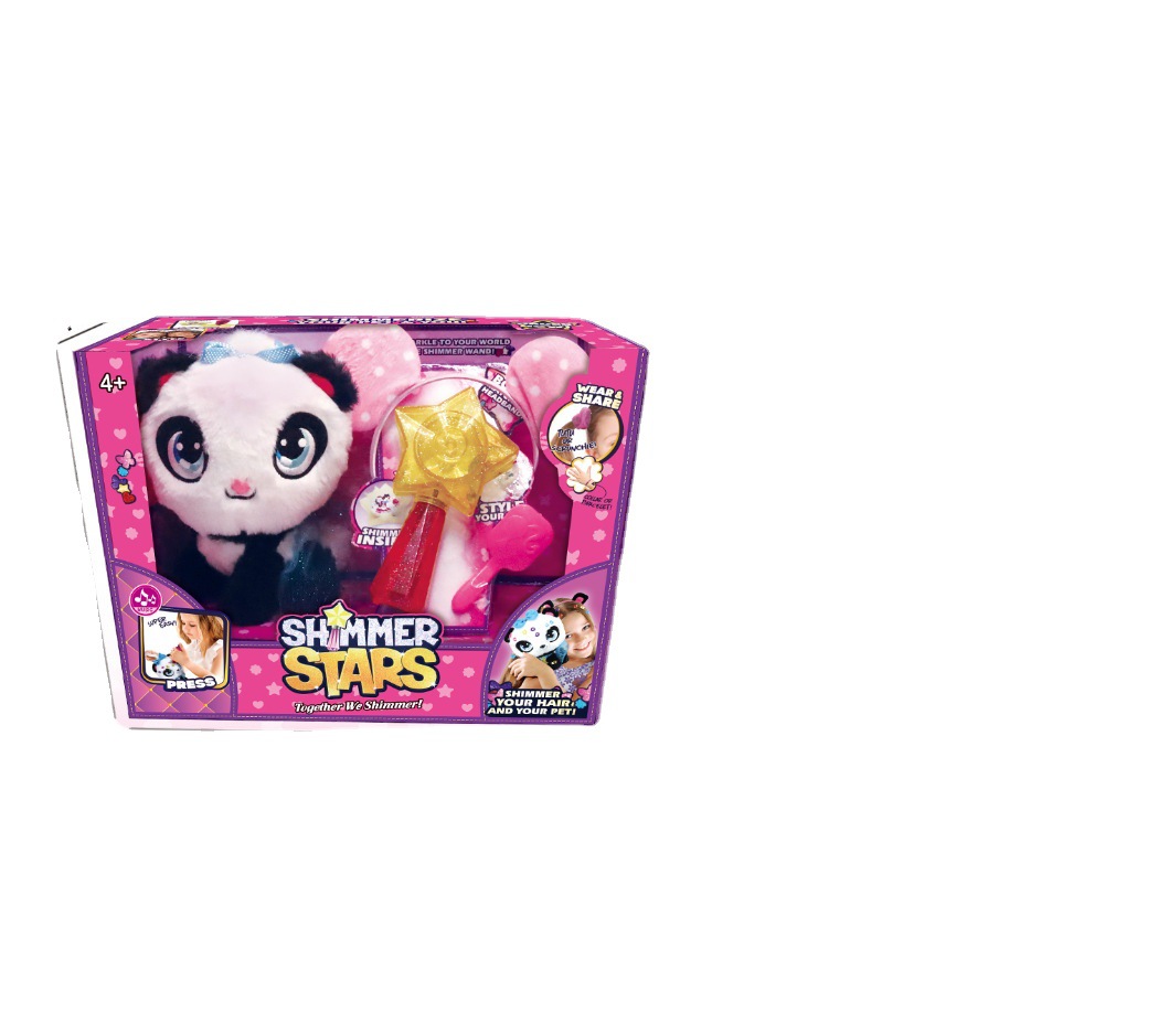 Two articles on cross-border SHIMMERSTARS plush pet toys, children's DIY decoration, plush toy figurines and throw pillows Specification drawing