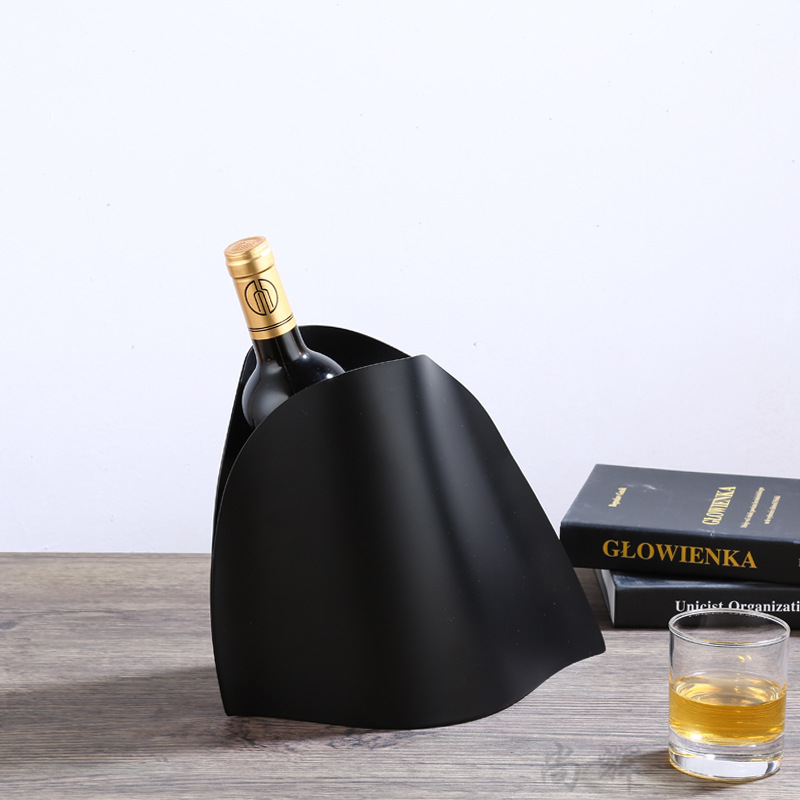 Light luxury high-end creative household stainless steel ice bucket, bar commercial red wine and champagne bucket, living room wine cabinet and wine rack ornaments Item Picture