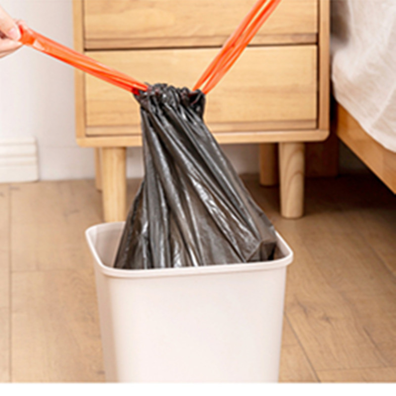 Factory direct sales of 50-type drawstring garbage bags, hand-held garbage bags, 46*60CM, vest style wholesale two-yuan store details Picture