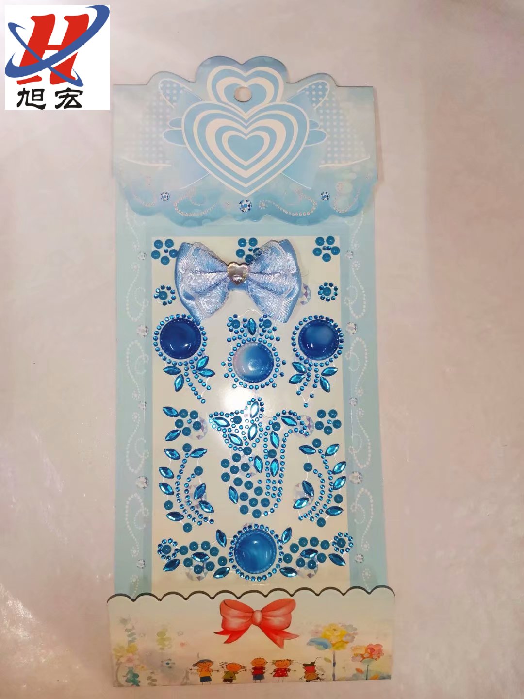 Factory direct sales of acrylic diamond stickers, heart-shaped diamond stickers, acrylic diamond stickers, car stickers, face stickers, discounted goods Specification drawing