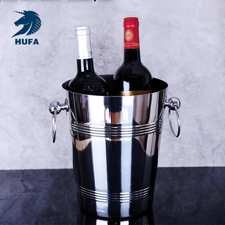 Stainless steel champagne barrels, KTV and bar ice barrels, European-style luxury ice granule barrels, red wine ice barrels, beer barrels, large capacity
