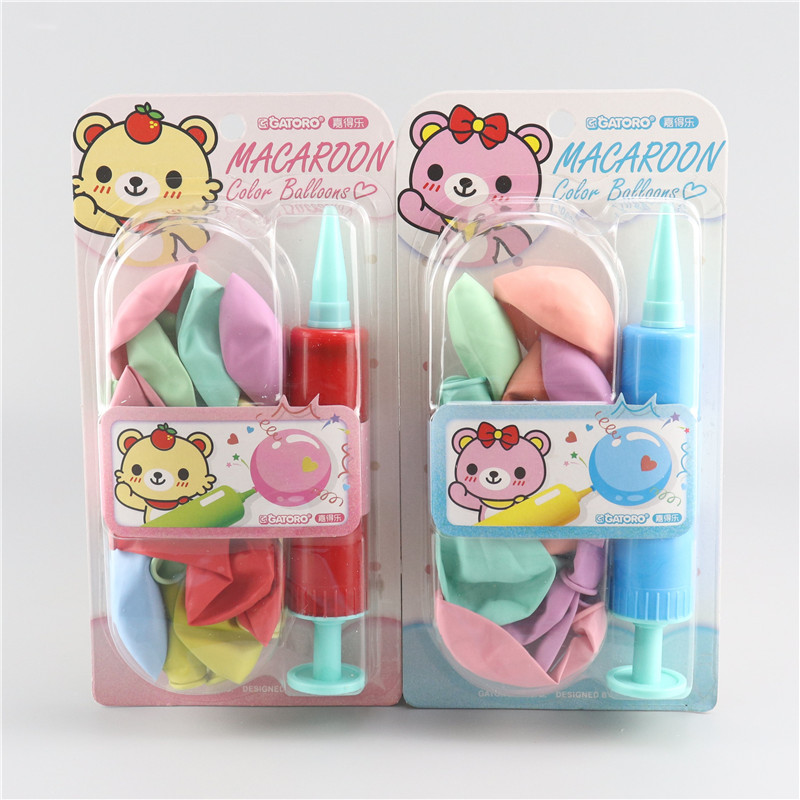 Macaron-colored round balloon pump set, birthday decoration, children's party, wedding decoration, student small gifts Application Scenario